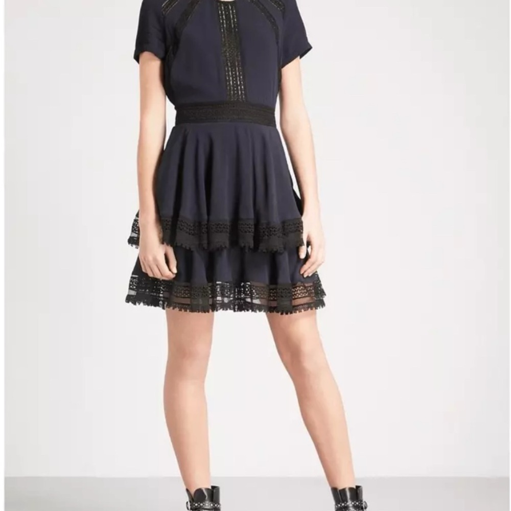 The Maje Chic purple Lace Dress